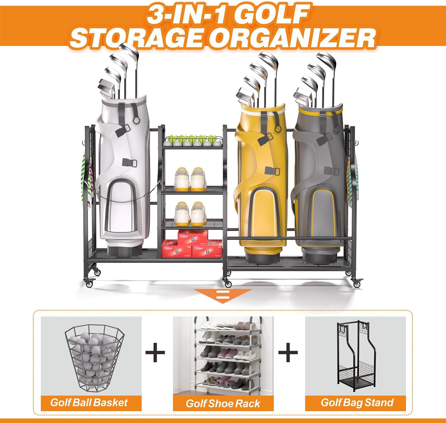 Golf Bag Storage Rack Organize - Golf Equipment Bag review and price