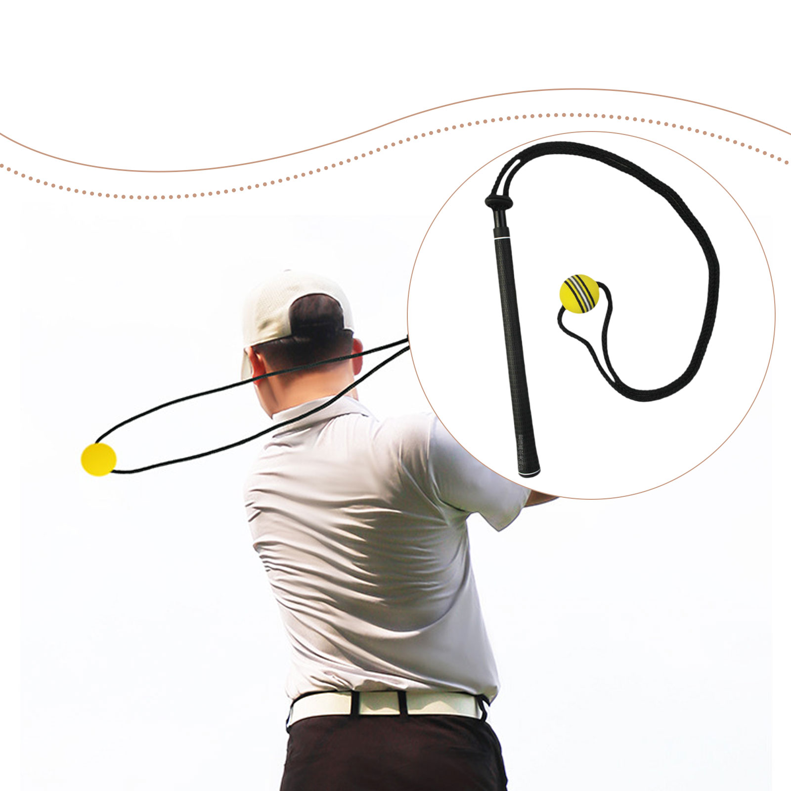 Golf Swing Trainer Elastic Rop - Golf Equipment For Beginners review and price
