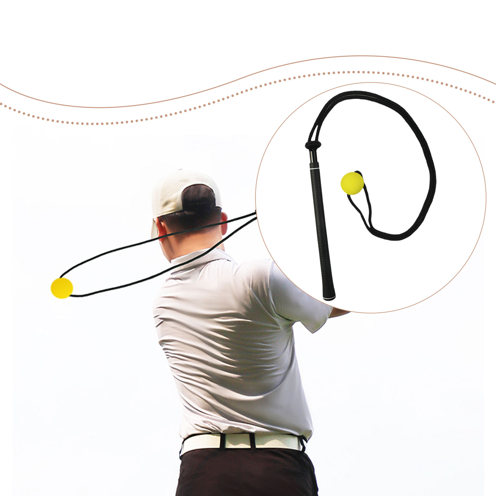 Golf Swing Trainer Elastic Rop - Golf Equipment For Beginners review and price